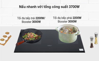 Nấu nhanh - Bếp từ đôi lắp âm Chef's EH-DIH666