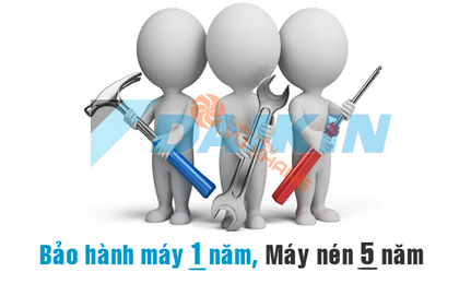 Điều hòa Daikin chính hãng bảo hành máy 1 năm, máy nén 5 năm