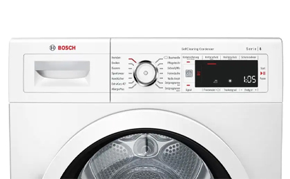 bang dieu khien cua may say Bosch WTW 87541 Bảng điều khiển và hiển thị Máy sấy quần áo Bosch WTW87541