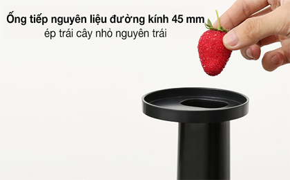 Máy ép chậm Kalite KL-530 - Đường kính ống tiếp nguyên liệu