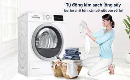 Máy sấy Bosch WTW85400SG TGB - Tự động làm sạch lồng sấy