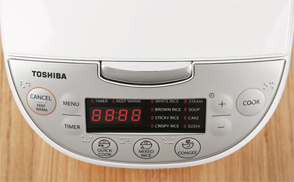 Bảng điều khiển - Nồi cơm điện tử Toshiba 1 lít RC-10DH2PV(W)