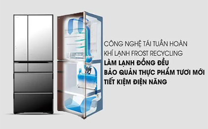 Tủ lạnh Hitachi 6 cửa Inverter 735 Lít R-ZX740KV