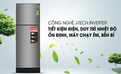 Inverter -  Tủ lạnh Sharp Inverter 196 lít SJ-X201E-DS 