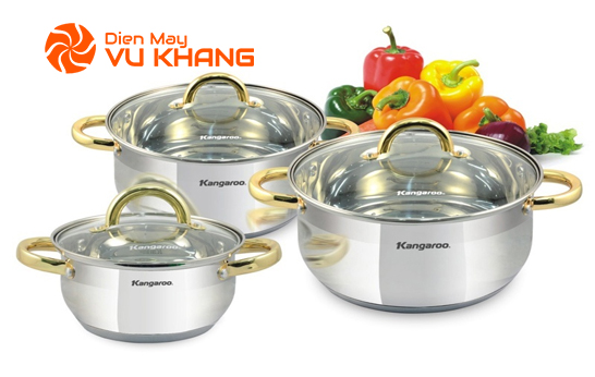 Bộ nồi inox 5 lớp Kangaroo KG866
