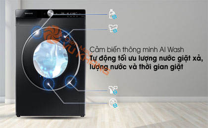 Máy giặt Samsung AI Inverter 9kg WW90TP44DSB/SV