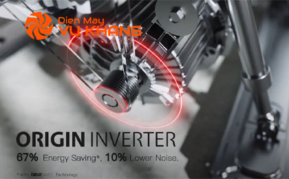 Máy giặt Toshiba Inverter 9.5 Kg TW-BK105G4V(SS) - Động cơ Origin Inverter vận hành mạnh mẽ bền bỉ, êm ái và tiết kiệm điện