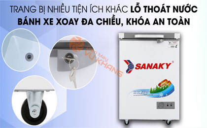 Tủ đông Sanaky 100 lít VH-1599HYK - Tiện ích