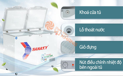Tủ đông Sanaky Inverter 260 lít VH-3699W4K - Tiện ích