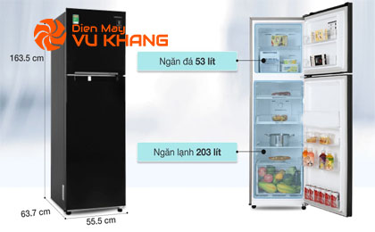 Tủ lạnh Samsung Inverter 256 lít RT25M4032BU/SV - Dung tích