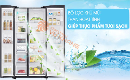 Tủ lạnh Samsung Inverter 655 lít RS62R5001B4/SV - Bộ lọc than hoạt tính